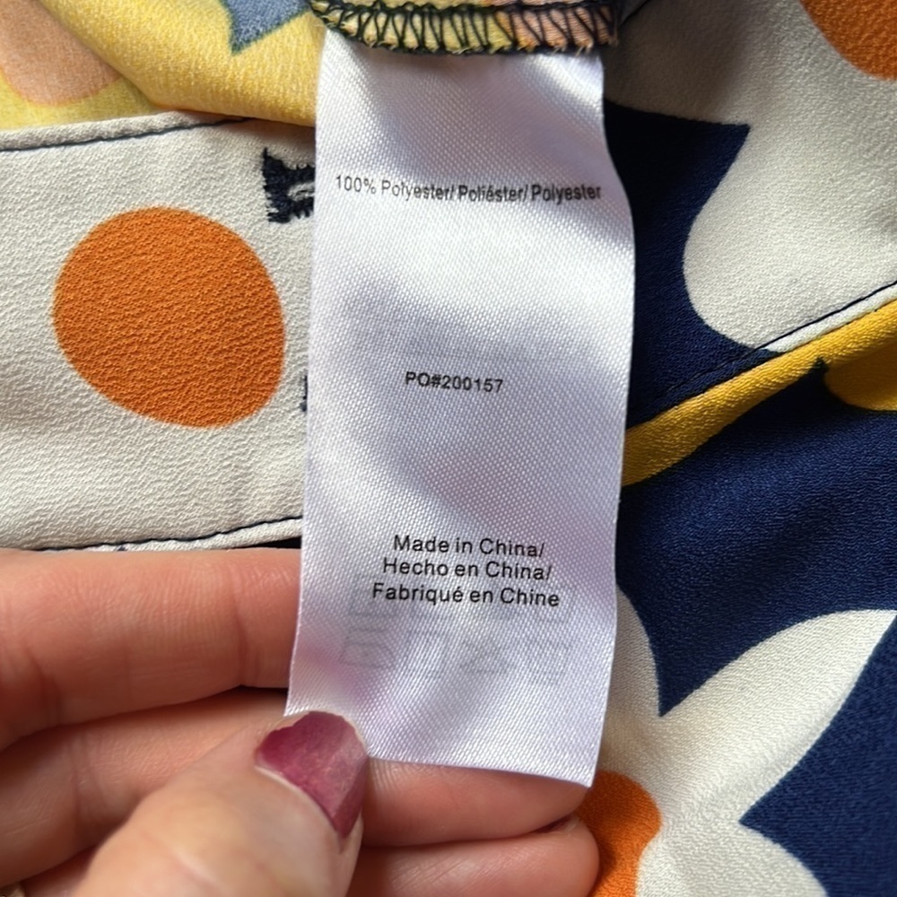 Modcloth: Navy, Yellow, Orange and White Daisy Classic Calls Back Wide-Leg Pants - Picture 11 of 13